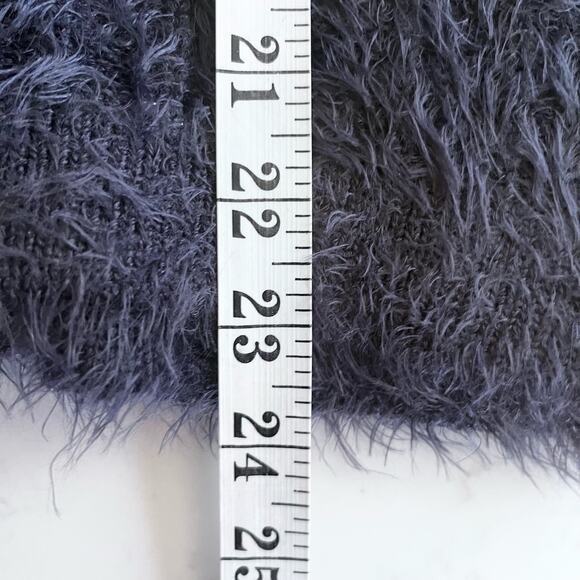 Zara girls navy fuzzy eyelash sweater size 11/12 - Picture 4 of 6